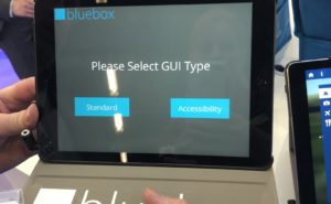 Accessible IFE from Bluebox, as demonstrated at an expo