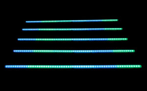 Photo of the initial product from STG's Universal Lighting family, with LEDs segmented to support different profiles